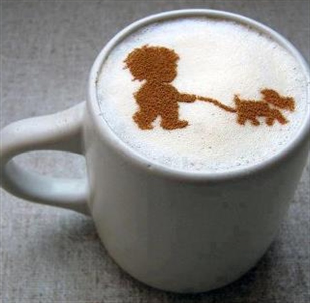 Drink an early coffee and take a walk with your dog