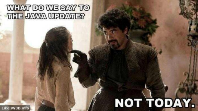 What Do We Say To The Java Update?