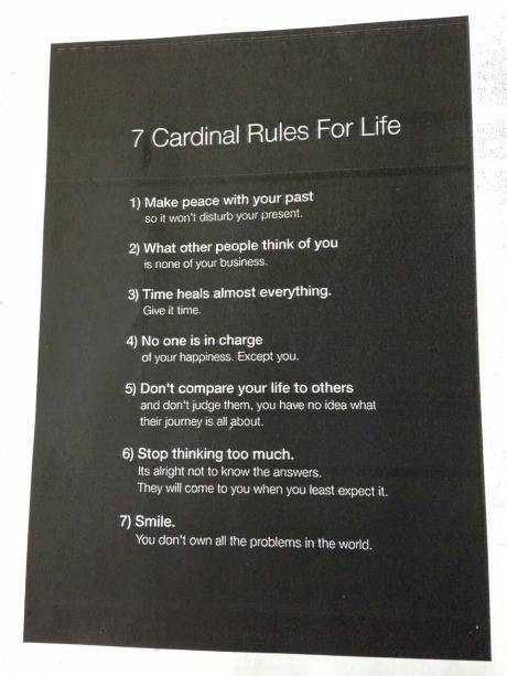 7 Cardinal Rules For Life