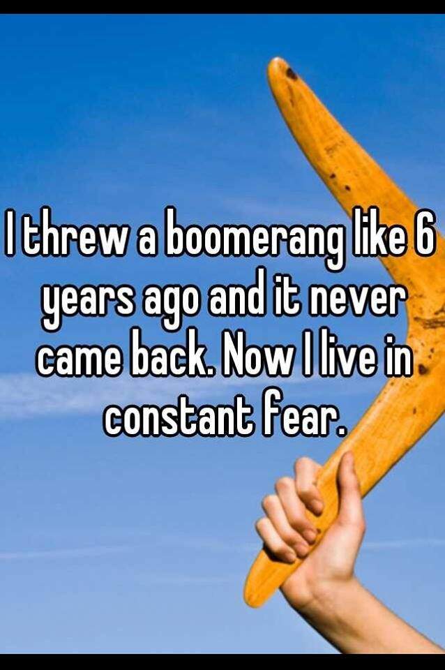 Australians trouble with boomerang.