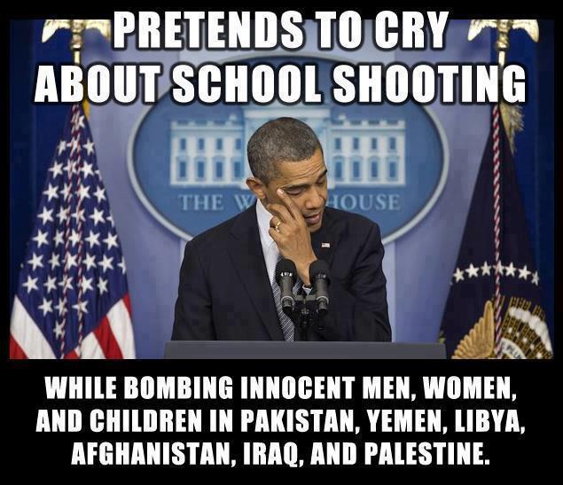 Pretends To Cry About School Shooting