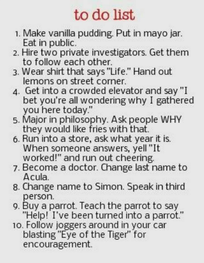 To do list ! 