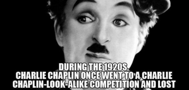 During the 1920s, Charlie Chaplin once went to a Charlie Chaplin look alike competition and lost