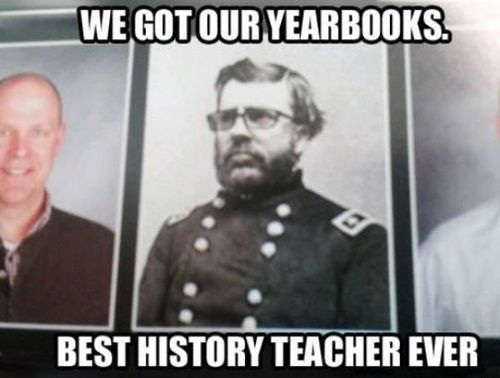 History teacher in yearbook - Epic photo 