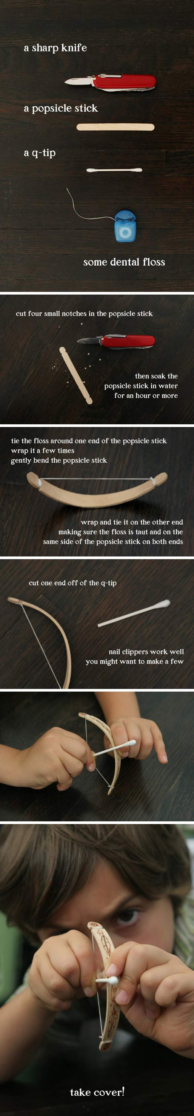 How to make a mini bow and arrow set.