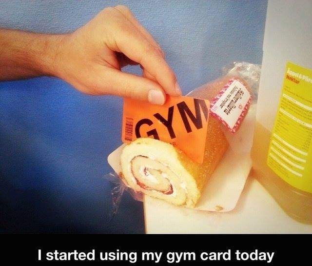 I started using my gym card totay.