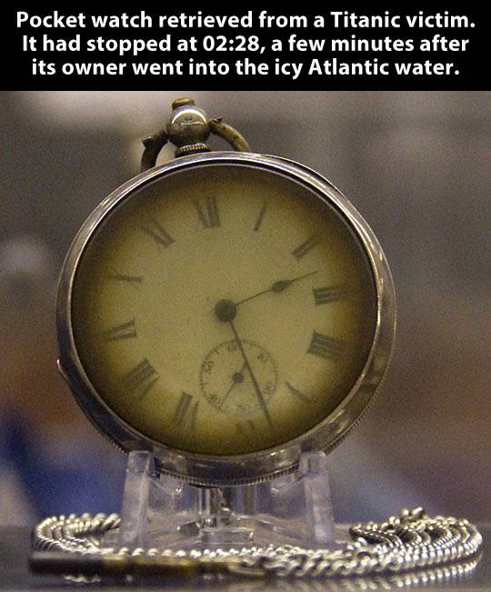 Pocket watch retrieved from a Titanic victim.