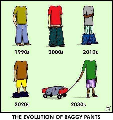 The evolution of baggy pants.