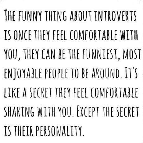 The Funny thing about introverts...