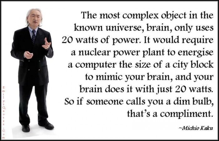 Michio Kaku - Brain only uses 20 watts...