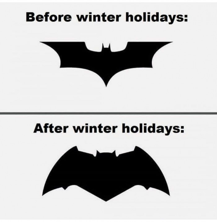 Batman logo - Before And After Winter Holidays