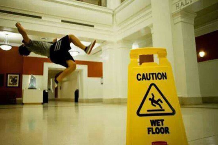 Caution. Wet floor 