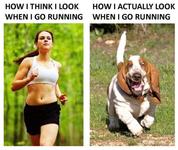 How I think I look when I go running