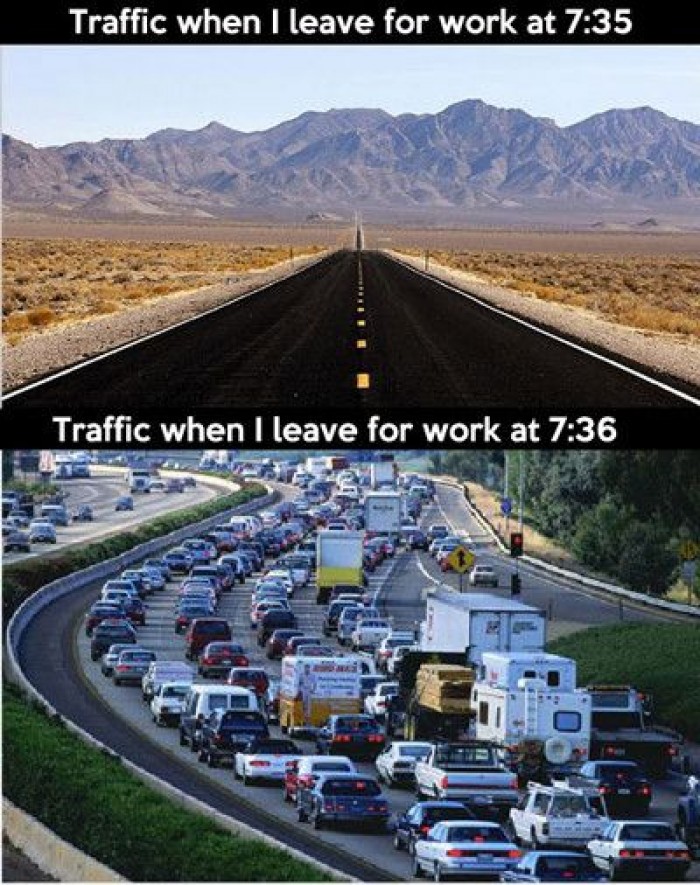 Traffic When I Leave For Work At 7:35...