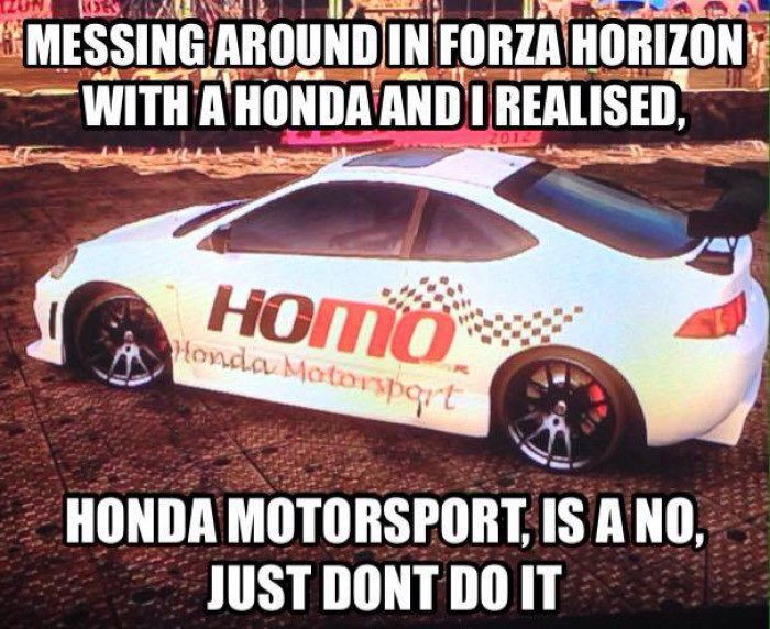 Poor Honda! Even Forza Understands