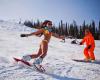 Bikini Snowboarding Girl