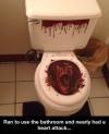 Halloween decorated toilet seat