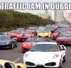 Traffic jam in Dubai