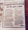 Craigslist bad boyfriend for hire gets a date