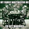 My family waiting for me to get married