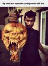 Carving Master Won a Pumpkin Carving Contest