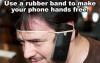 Rubber band - phone hands free